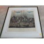 A set of four 19th Century Alkin coloured prints, The First Steeplechase on Record, 1839,