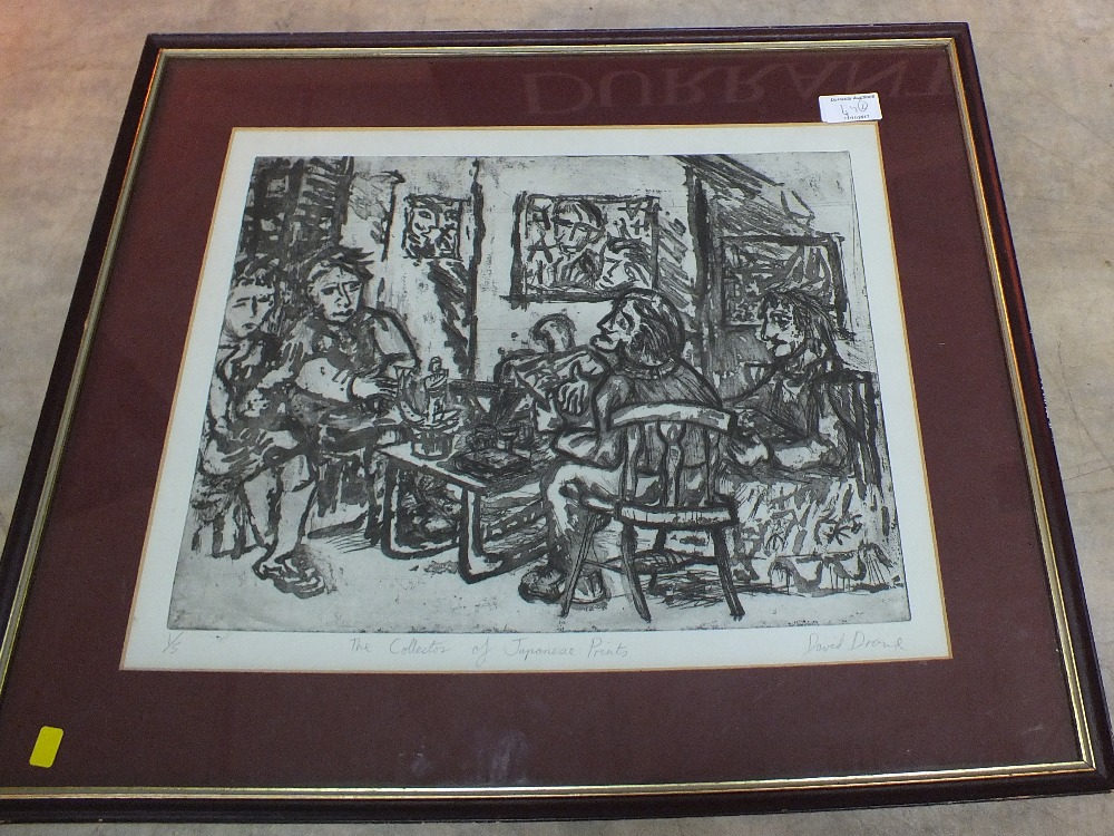 An etching titled The Collector of Japanese prints 1/5, signed lower right, 13" x 17" plus a W. - Image 2 of 4