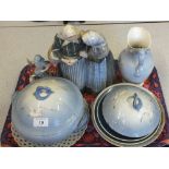 Various items of Copenhagen porcelain including tureen,