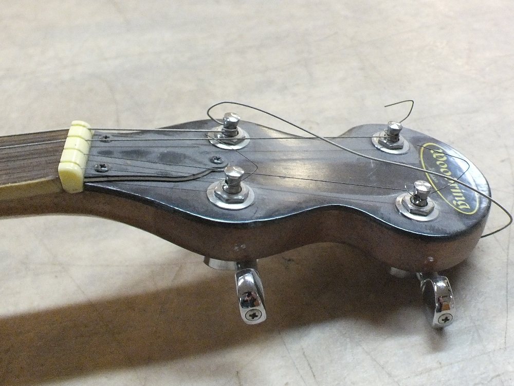 A cased Woodring four string banjo, - Image 3 of 4