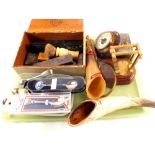 Sundry items including magnifying glasses etc