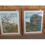 Paul Beck three limited edition lithographic prints 'The Home Meadow',