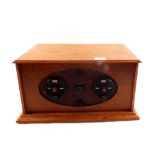 A three valve DIY radio in oak case,