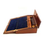 A 19th Century rosewood and brass bound writing slope