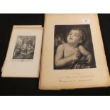 Various 19th Century German and other engravings of famous artists works