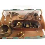 Various items of brass and copper ware etc