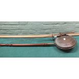 A Victorian copper warming pan,