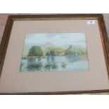 George Vemply Burwood (1844-1917) watercolours of lake scenes, 7" x 11",