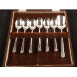 A set of six silver teaspoons,