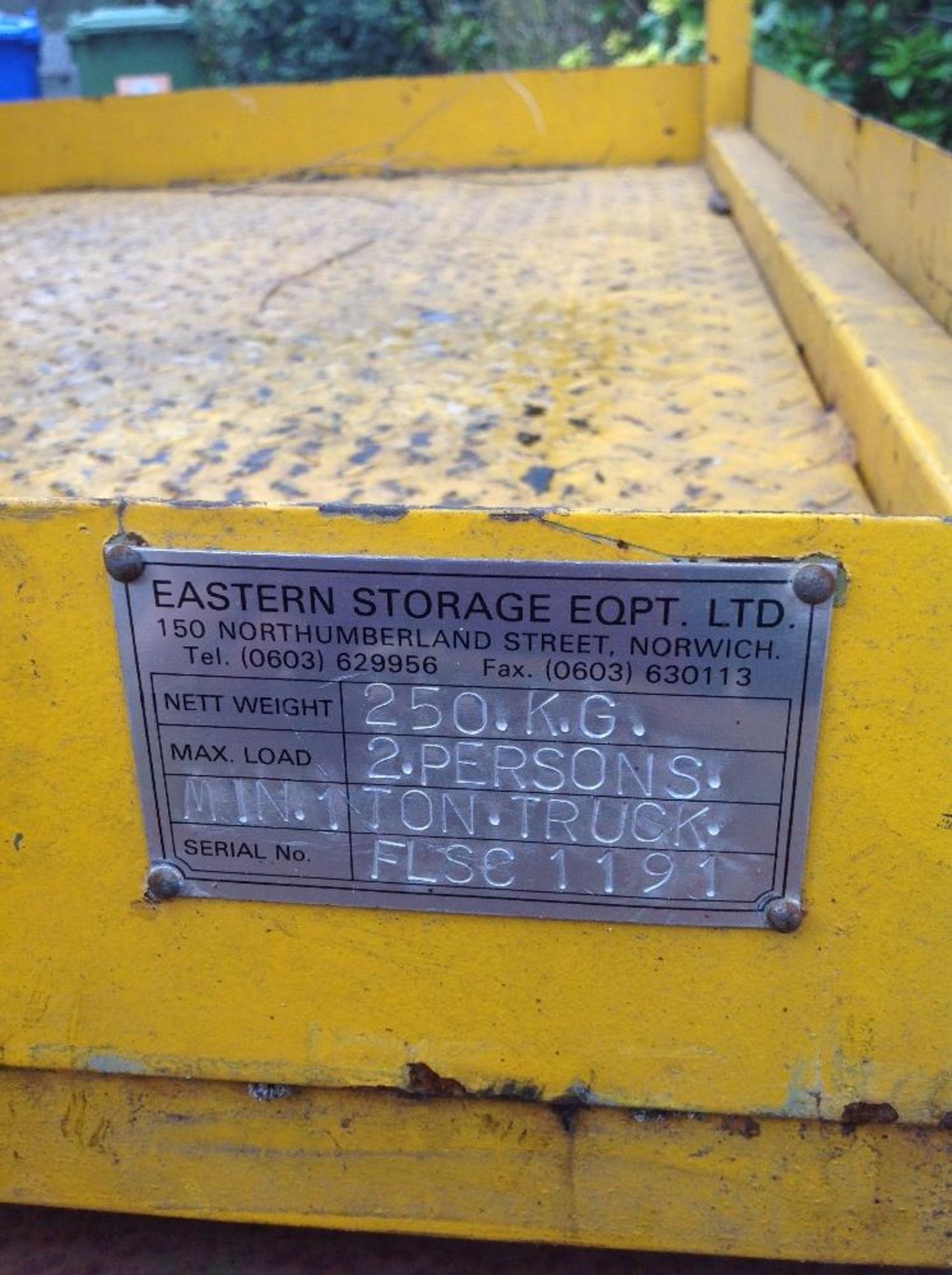 Forklift Personnel Basket. Stored near Beccles. No VAT on this item. - Image 3 of 4