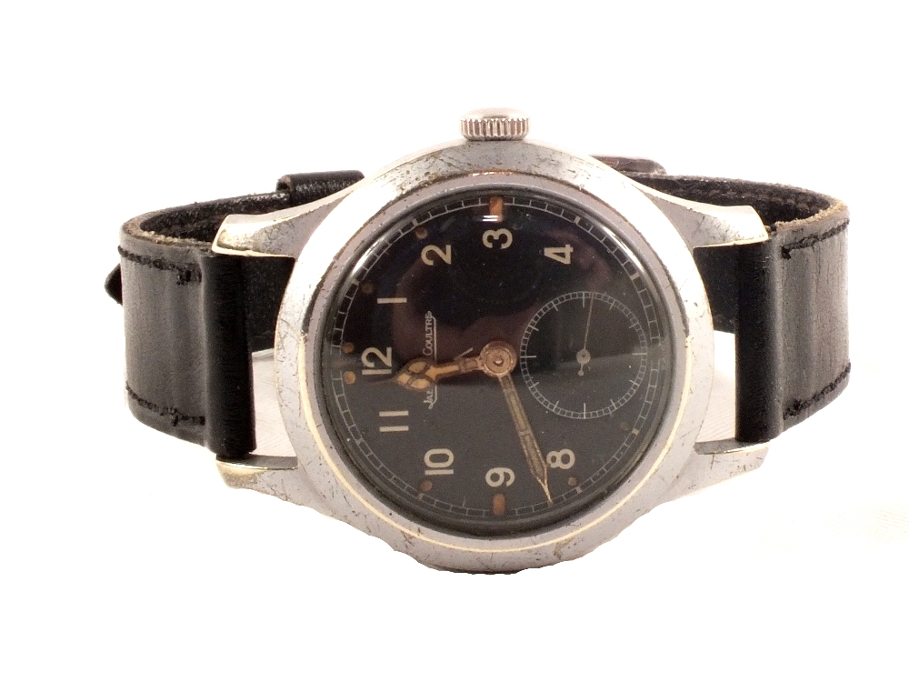 A Jaeger Le Coultre military gentleman's wristwatch with black dial (maker marked with broad arrow), - Image 2 of 3