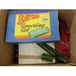 Various Meccano and Bayko 2X conversion set