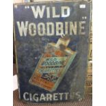 An enamel Wild Woodbine sign,