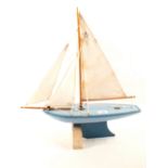 A Star Yacht of Birkenhead wooden pond yacht in two tone blue,