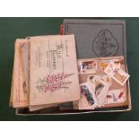 Various cigarette cards in albums and packets