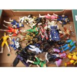 Various Power Ranger and other figures