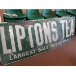 A large Liptons Tea enamel sign,