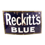 A Reckitts blue enamel sign,