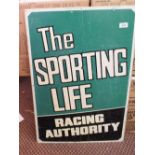 A painted aluminium sign, The Sporting Life Racing Authority,
