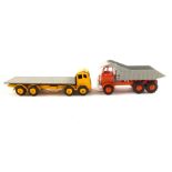 A Moorestone six wheel flatbed truck plus a quarry dumper truck