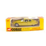 A boxed Corgi 284 Citroen SM with metallic green body