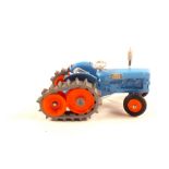 A Corgi 54 Fordson half track tractor with blue body,