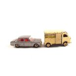 A French Dinky 25c Citroen van in cream plus 523 Simca 500 car