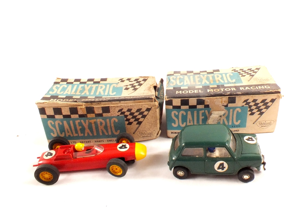 Boxed Scalextric C82 Lotus and C176 Mini Cooper