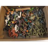 Various Airfix and Britains plastic models