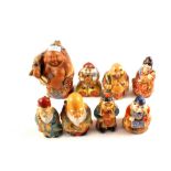 Eight various Satsuma figures