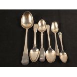 Various Victorian and Georgian silver spoons