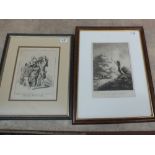 A 1773 Bretherton print 'Concerto Spirituale' plus 1802 Wells print After Gainsborough