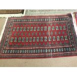 A Bokhara rug with camels foot design,