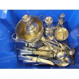 Various cased cutlery and items of silver plate