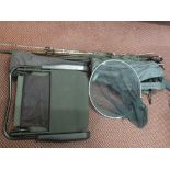 Fishing items to include a holdall, landing mat,