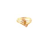 A 9ct gold multi diamond set ring,