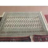 A Pakistan Bokhara rug with camels foot design,