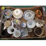 Denby plus other china and glass (two boxes)