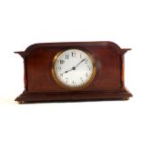 An Edwardian inlaid mahogany mantel clock