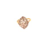 A 9ct gold CZ cluster ring,