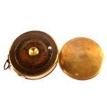 A brass cased tape measure with Chesterman's Patent Sheffield,