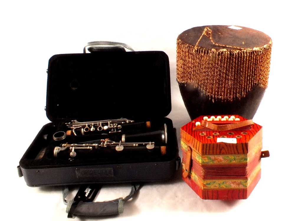 A cased Rikter clarinet,