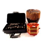 A cased Rikter clarinet,