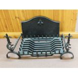 A cast iron fire grate,