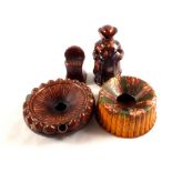 Two 19th Century treacle glazed spittoons,