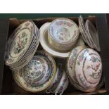 Various items of Indian tree china (two boxes)