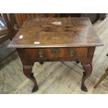 An 18th Century walnut side table with single drawer,