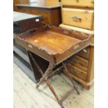 A Victorian mahogany butler's tray on stand