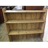 A 19th Century pine two shelf dresser top