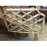 A selection of bamboo furniture to include two single bed headboards and two occasional tables with